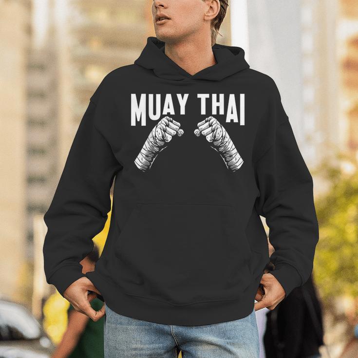 Muay Thai Fighter Fists MMA Club Martial Arts Fighting Coach Unisex Hoodie