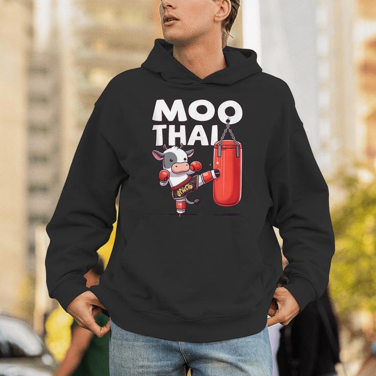 Muay Thai Moo Thai Thai Boxing For Youth Muay Thai Cow Unisex Hoodie Muay Thai Moo Thai Thai Boxing For Youth Muay Thai Cow Unisex Hoodie