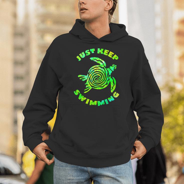 Sea Turtle Just Keep Swimming Ocean Beach Vacation Unisex Hoodie Sea Turtle Just Keep Swimming Ocean Beach Vacation Unisex Hoodie