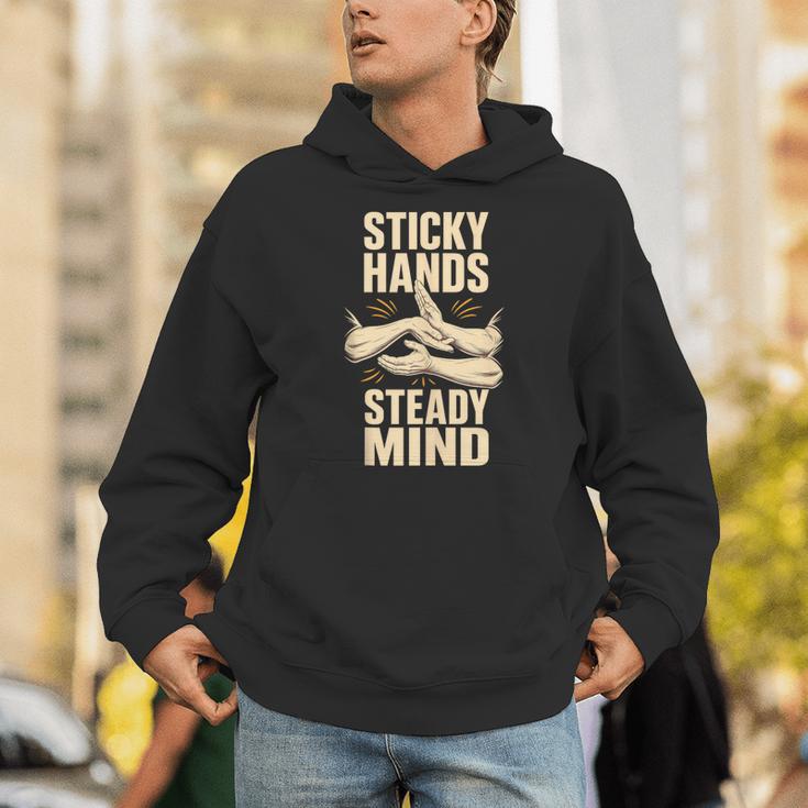 Sticky Hands Steady Mind Muay Thai Boxing Sleeveless Unisex Hoodie