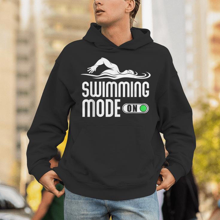 Swim Slogan Funny Swimming Mode On Swim Unisex Hoodie Swim Slogan Funny Swimming Mode On Swim Unisex Hoodie