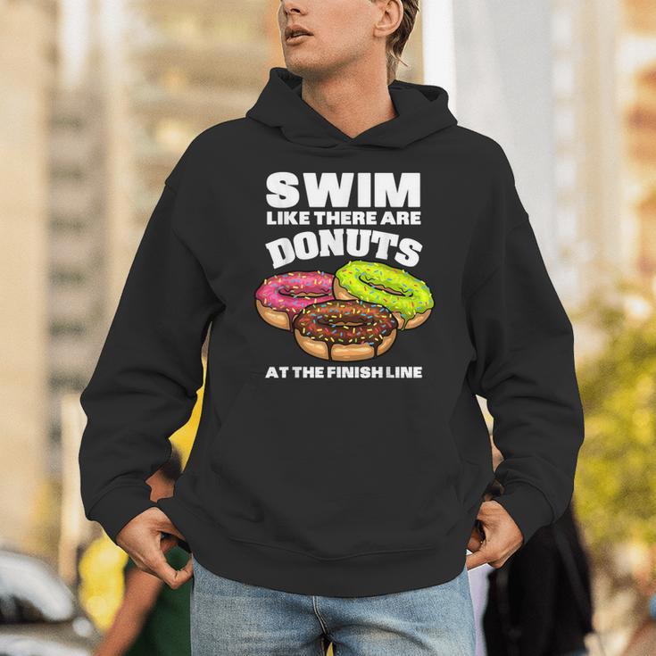 Swimming Donut Men Women Swimmer Sports Athlete Unisex Hoodie