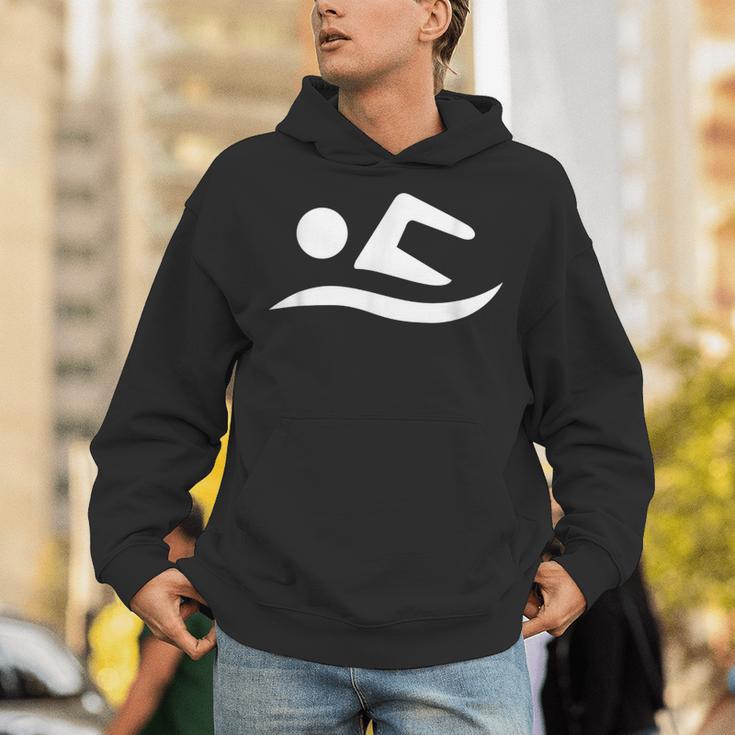 Swimming Silhouette Logo Unisex Hoodie Swimming Silhouette Logo Unisex Hoodie