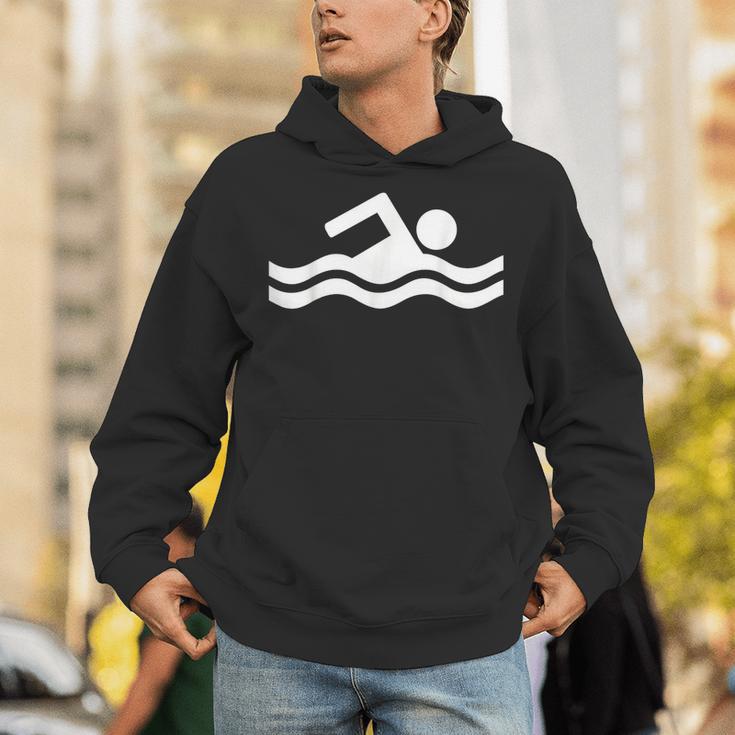 Swimming Symbol Unisex Hoodie Swimming Symbol Unisex Hoodie