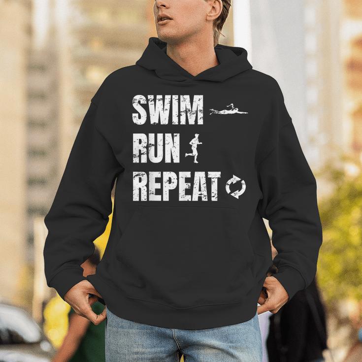 Swimrun Endurance Sports Swimming Running Swim Run Unisex Hoodie