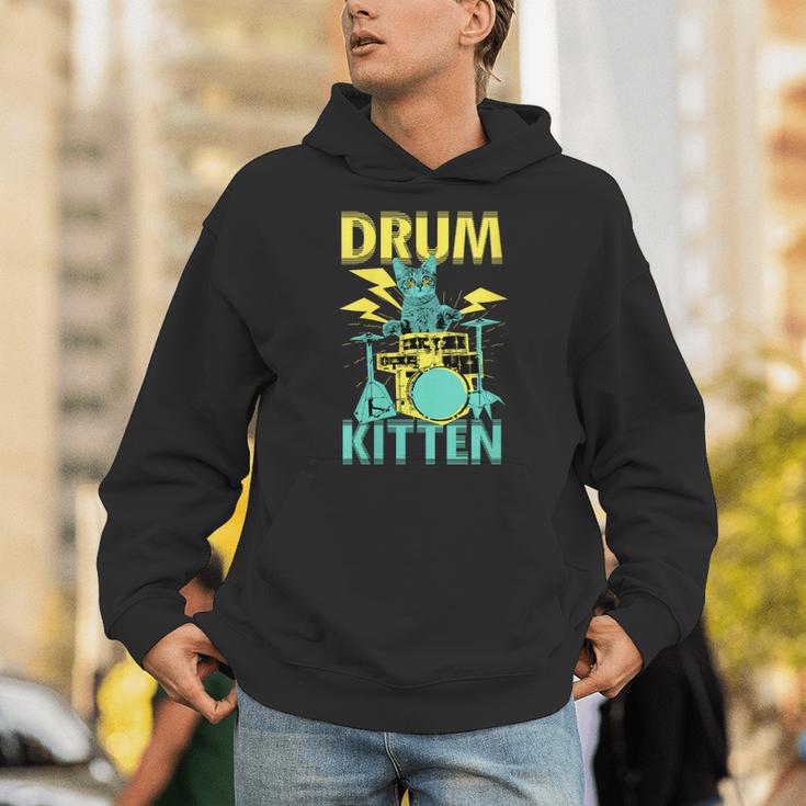 Women's Cute Drummer Cat Drum Kitten Unisex Hoodie Women's Cute Drummer Cat Drum Kitten Unisex Hoodie