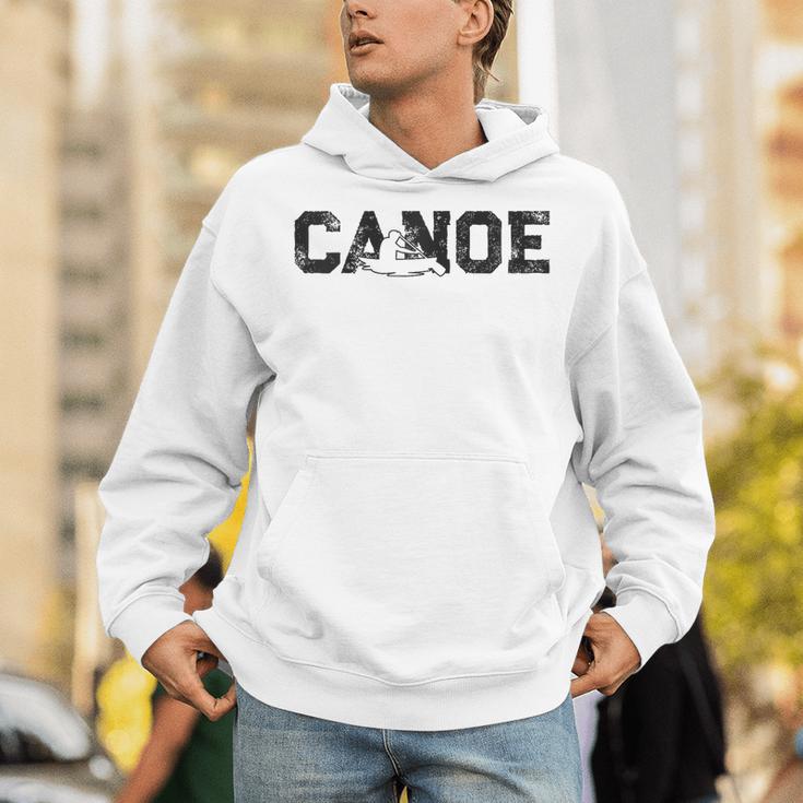 Canoe Canoeing Vintage Canoe Raglan Baseball Tee Unisex Hoodie