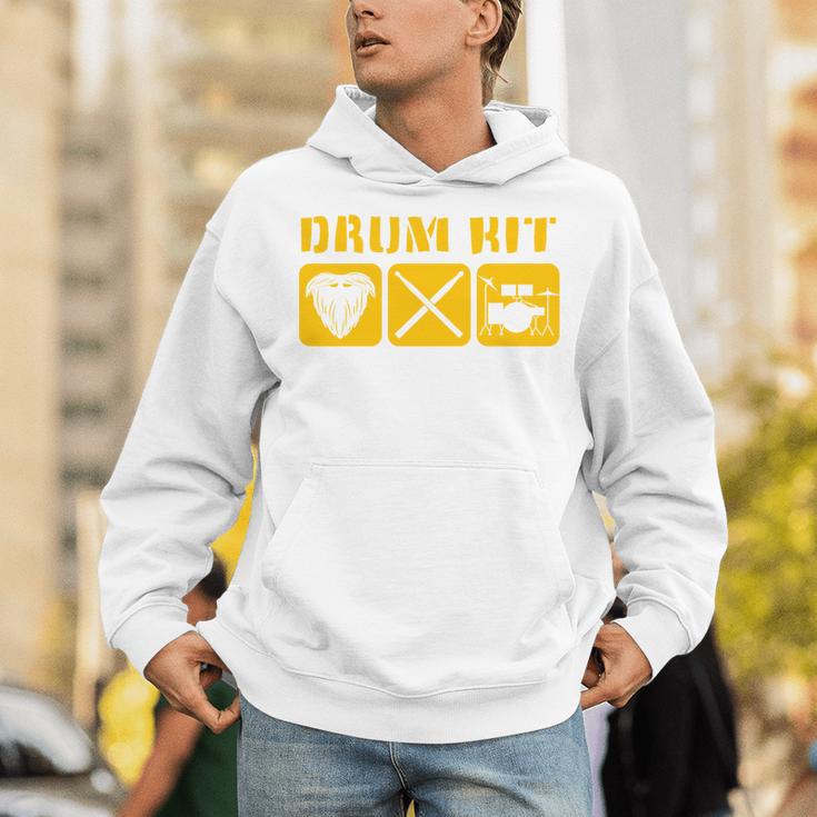 Drum Kit Band Drumming Drumsticks Musical Drums Unisex Hoodie Drum Kit Band Drumming Drumsticks Musical Drums Unisex Hoodie