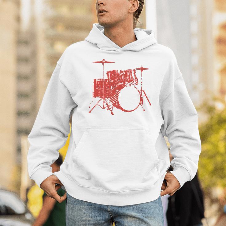 Drum Kit Drummer Band Musical Instrument Rock Music Unisex Hoodie