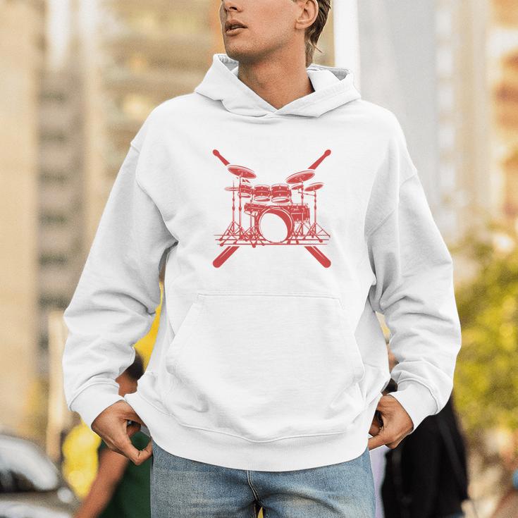 Drum Kit Percussion For Drummer Percussionist Musician Unisex Hoodie Drum Kit Percussion For Drummer Percussionist Musician Unisex Hoodie