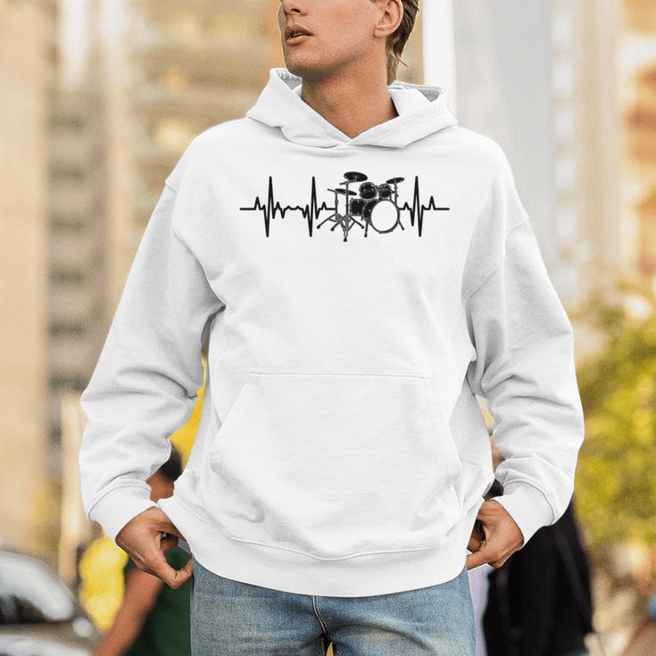 Drum Kit Pulse Line Rock Artist Drum Set Unisex Hoodie Drum Kit Pulse Line Rock Artist Drum Set Unisex Hoodie
