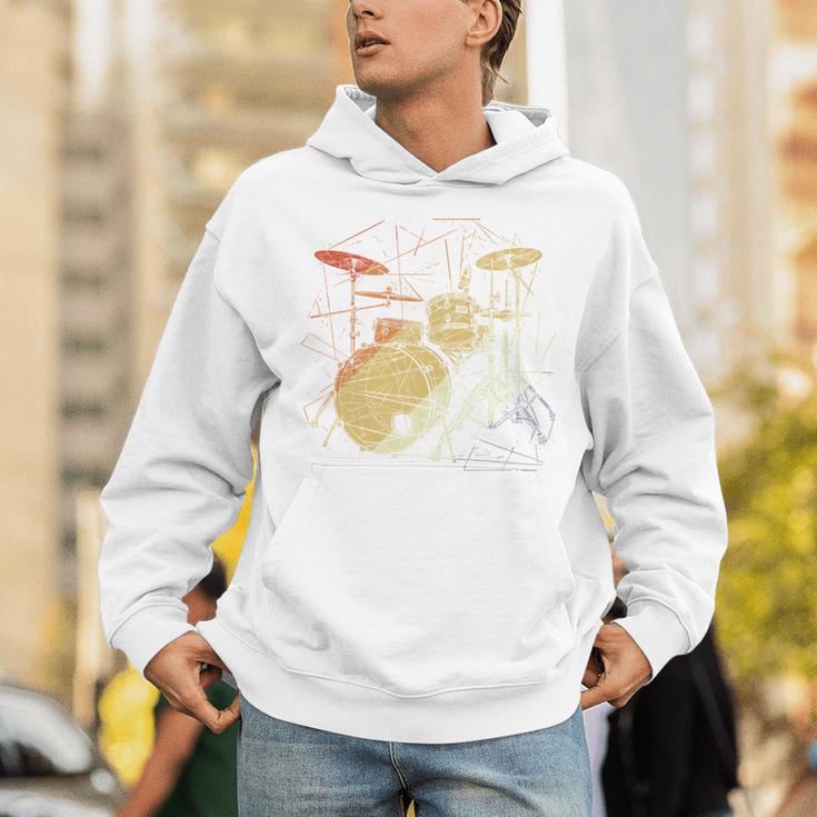 Drum Kit Retrowave Drums Unisex Hoodie Drum Kit Retrowave Drums Unisex Hoodie
