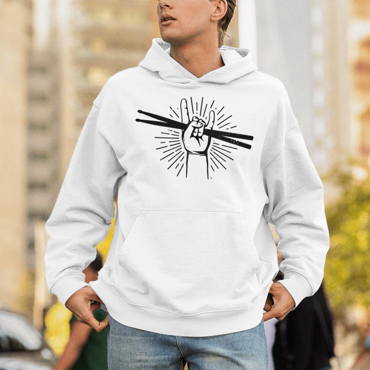 Drummer Drum Kit Rock & Roll Music Drummer Unisex Hoodie Drummer Drum Kit Rock & Roll Music Drummer Unisex Hoodie