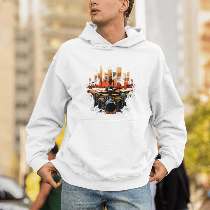 Drumset Drum Kit Music Drummer Drumming Raglan Baseball Tee Unisex Hoodie Drumset Drum Kit Music Drummer Drumming Raglan Baseball Tee Unisex Hoodie