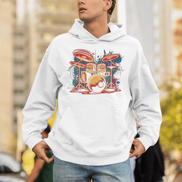 Dynamic Drum Kit For Drummers And Rock Music Lovers Sweatshirt Unisex Hoodie Dynamic Drum Kit For Drummers And Rock Music Lovers Sweatshirt Unisex Hoodie