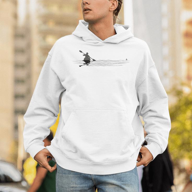 Kayaking Graphic Kayak Figure Kayaker Canoe Paddling Unisex Hoodie