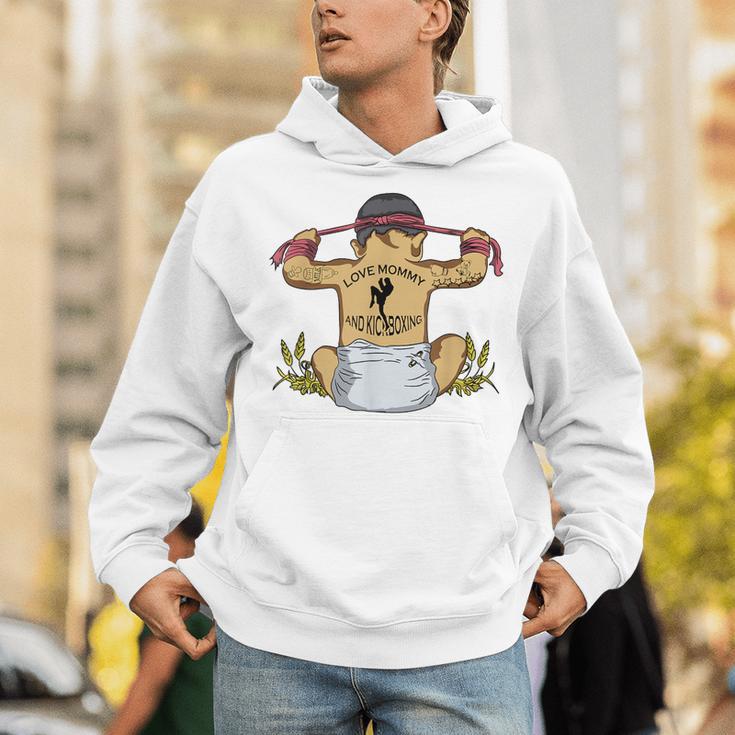Kickboxing Muay Thai Training Fitness Baby Love Mommy Unisex Hoodie