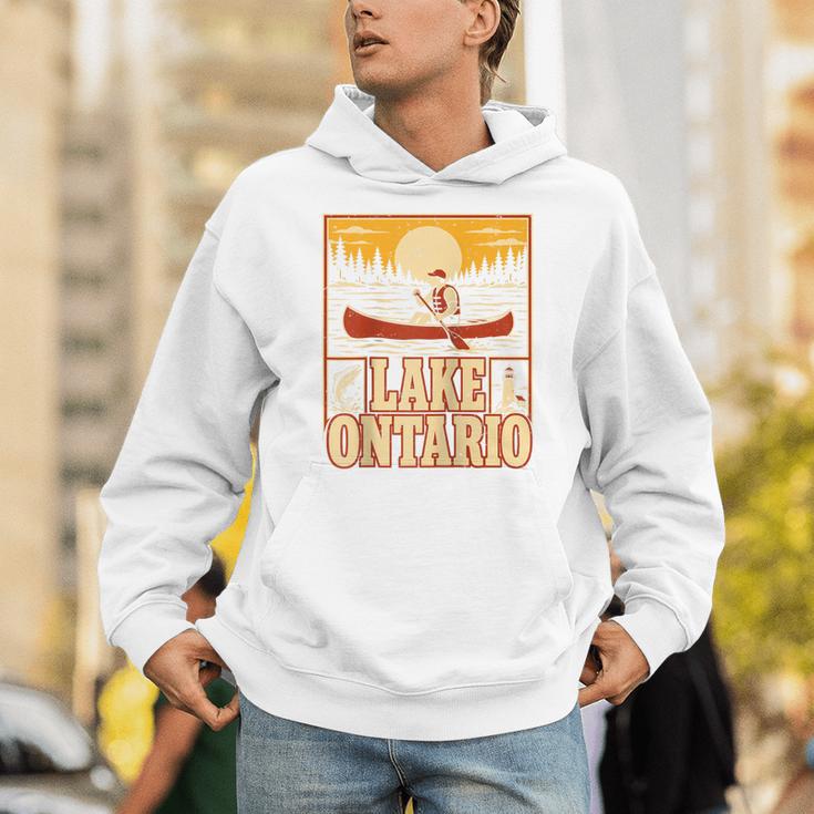 Lake Ontario Canoe Fishing Light House Sunset Retro Raglan Baseball Tee Unisex Hoodie Lake Ontario Canoe Fishing Light House Sunset Retro Raglan Baseball Tee Unisex Hoodie