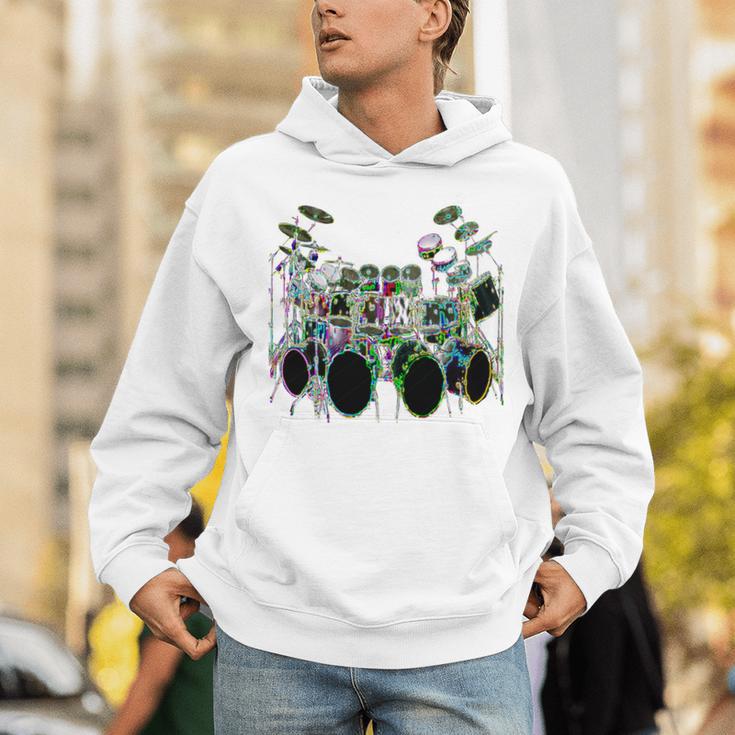 Large Drum Kit With Many Drums Unisex Hoodie Large Drum Kit With Many Drums Unisex Hoodie