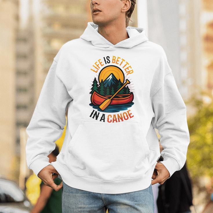 Life Is Better In A Canoe Canoeing Raglan Baseball Tee Unisex Hoodie