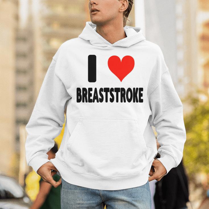 I Love Breaststroke Heart Swim Swimmer Pool Swimming Unisex Hoodie I Love Breaststroke Heart Swim Swimmer Pool Swimming Unisex Hoodie