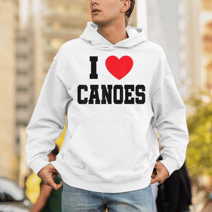 I Love Canoes Unisex Hoodie