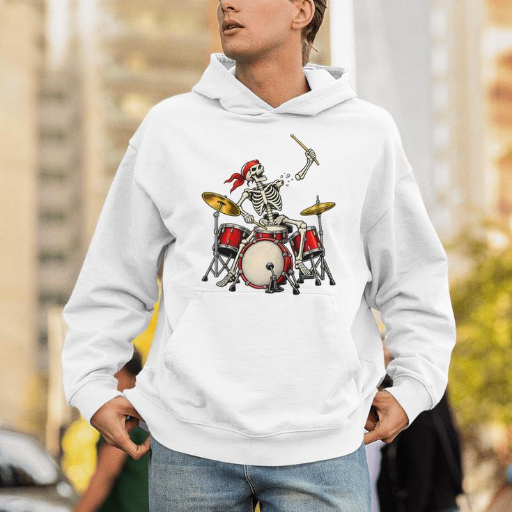 Skeleton Drummer Skull Drum Kit Halloween Raglan Baseball Tee Unisex Hoodie Skeleton Drummer Skull Drum Kit Halloween Raglan Baseball Tee Unisex Hoodie