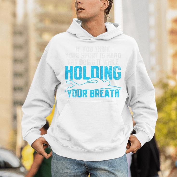Swimming Swimmer Raglan Baseball Tee Unisex Hoodie