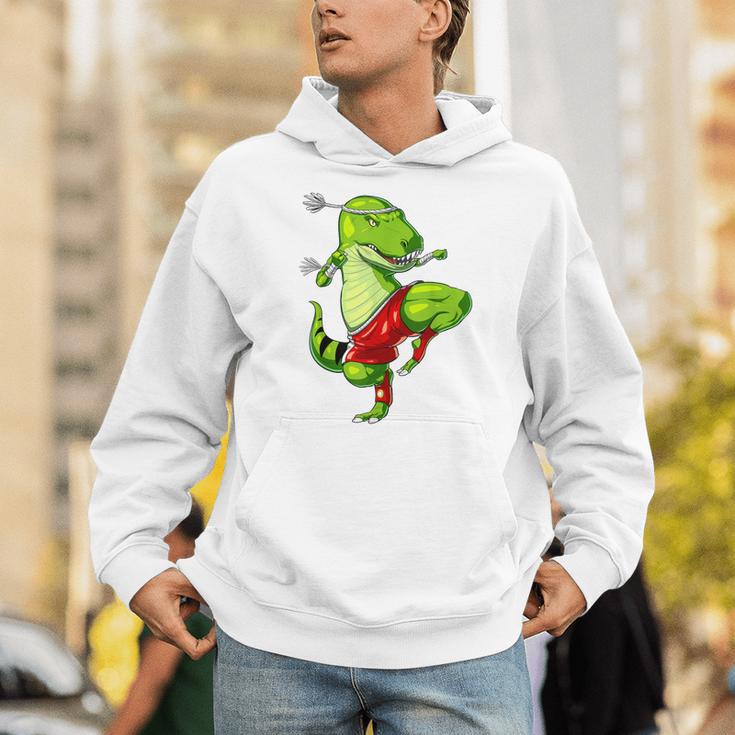 T-Rex Dinosaur Muay Thai Boxing Karate Martial Arts Kung Fu Unisex Hoodie