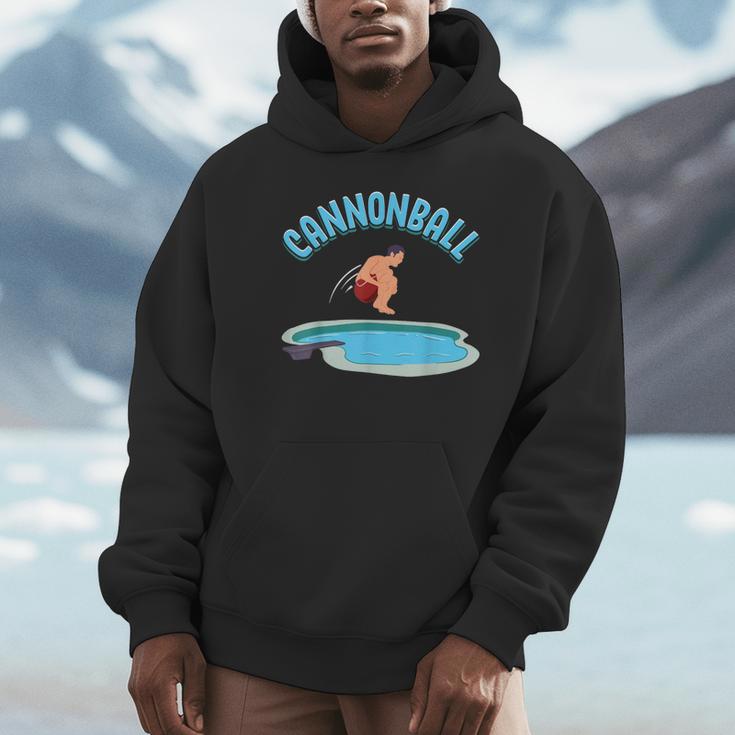 Cannonball Swimming Pool Fun Diving Diver Swimmer Cool Unisex Hoodie