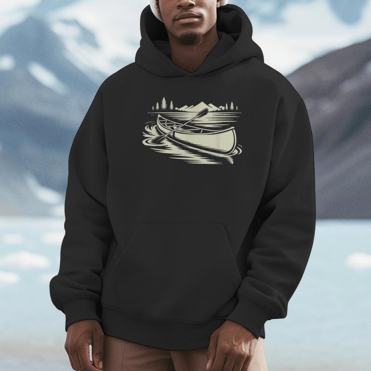 Canoe Tripper Loading Portage Pack First Light Unisex Hoodie