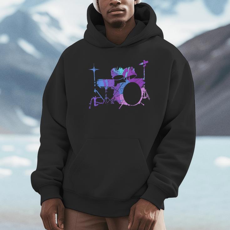 Cool Drum Kit Percussion Vintage Retro Drummer Costume Unisex Hoodie Cool Drum Kit Percussion Vintage Retro Drummer Costume Unisex Hoodie