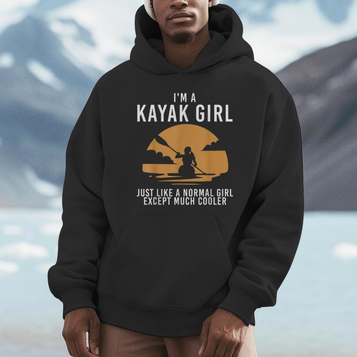 Cool Kayak For Women Girls Kayaker Canoe Kayaking Paddle Oar Unisex Hoodie