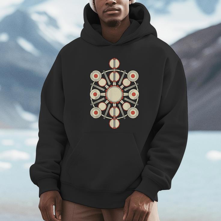 Drummer Drum Kit Mandala Percussionist Music Lover Unisex Hoodie Drummer Drum Kit Mandala Percussionist Music Lover Unisex Hoodie