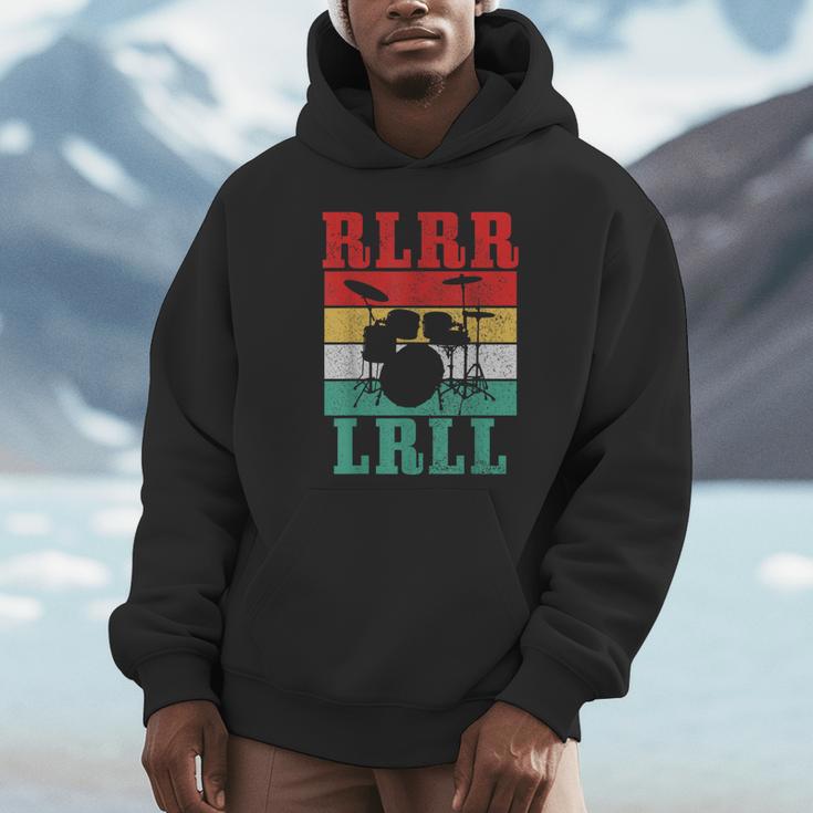 Drummer RLRR LRLL Vintage Drum Kit Unisex Hoodie Drummer RLRR LRLL Vintage Drum Kit Unisex Hoodie