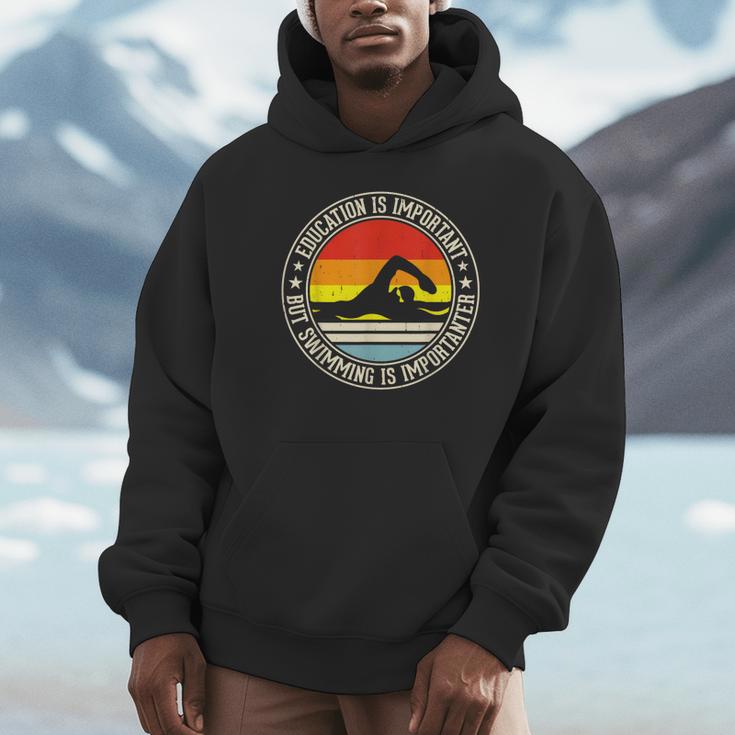 Education Is Important But Swimming Is Importanter Unisex Hoodie