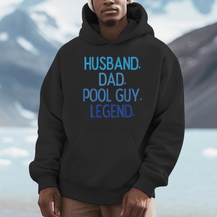 Husband Dad Pool Guy Legend Fathers Day Swimming Papa Unisex Hoodie Husband Dad Pool Guy Legend Fathers Day Swimming Papa Unisex Hoodie