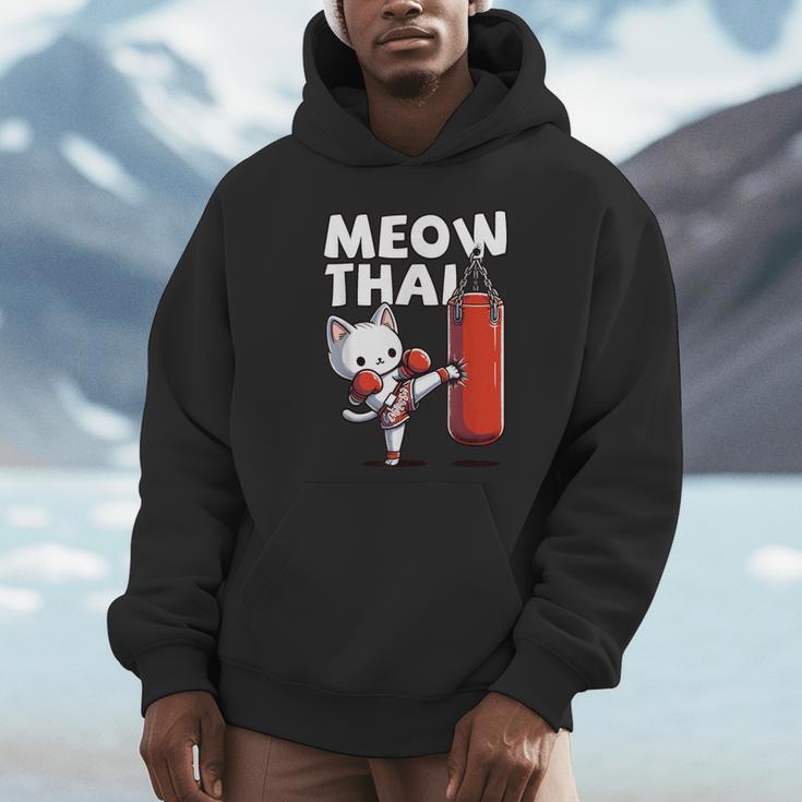 Muay Thai Cat Meow Thai Thai Boxing For Youth Muay Thai Unisex Hoodie Muay Thai Cat Meow Thai Thai Boxing For Youth Muay Thai Unisex Hoodie