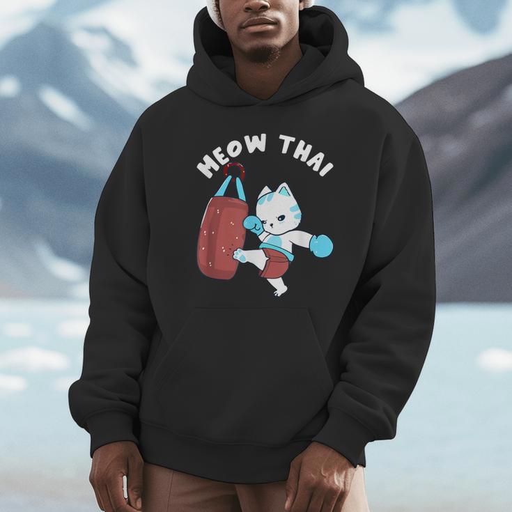 Muay Thai Cat Meow Thai Punch Bag Martial Arts Unisex Hoodie Muay Thai Cat Meow Thai Punch Bag Martial Arts Unisex Hoodie