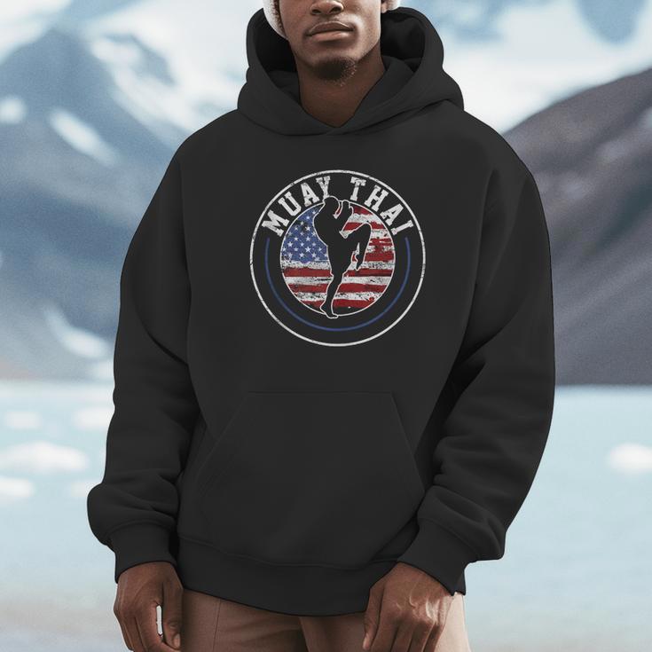 Muay Thai Kickboxing Vintage Unisex Hoodie