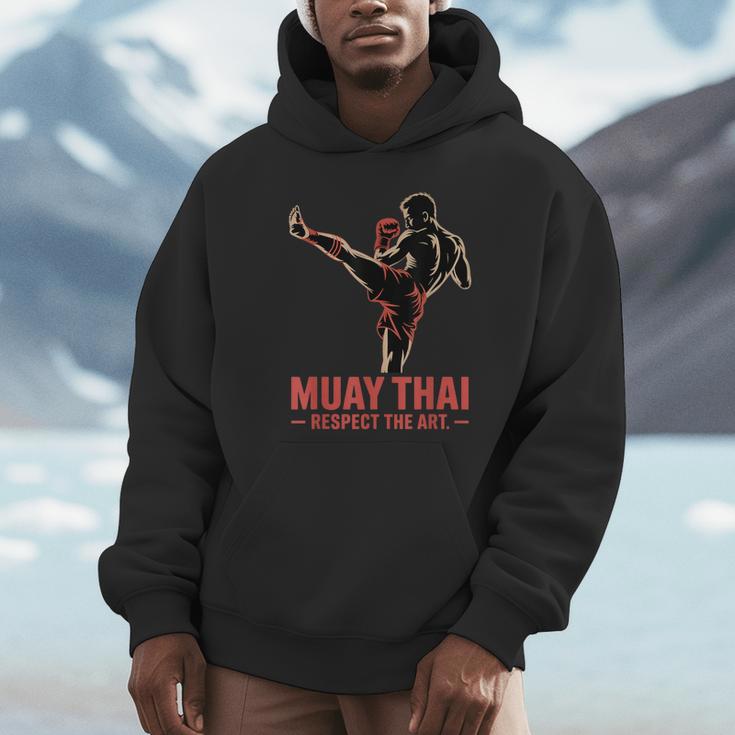 Muay Thai Respect The Art Martial Arts Kickboxing MMA Unisex Hoodie