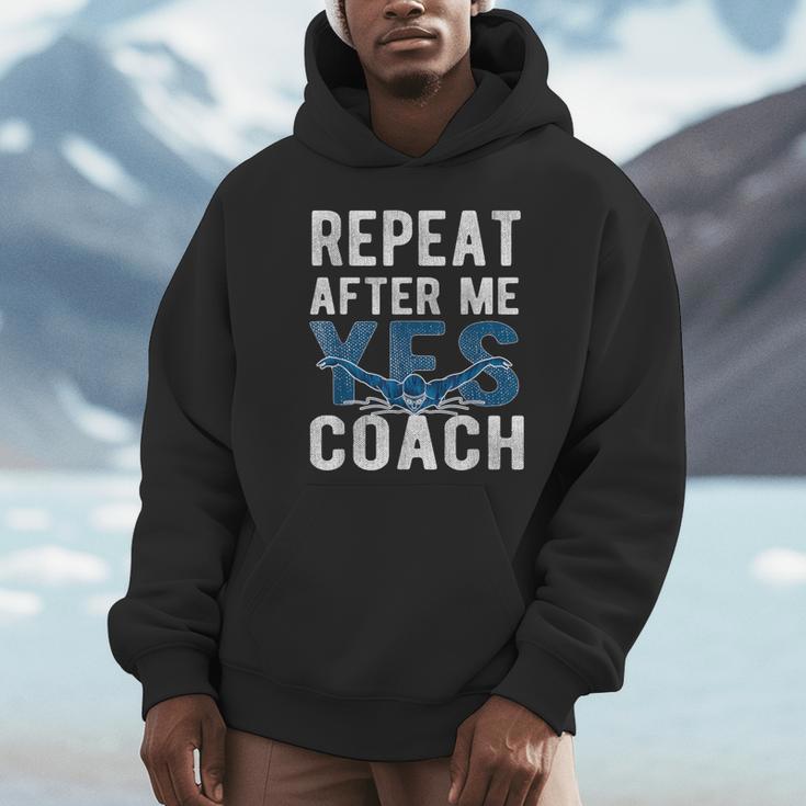 Repeat Yes Swim Coaching Swimming Coaches Unisex Hoodie Repeat Yes Swim Coaching Swimming Coaches Unisex Hoodie