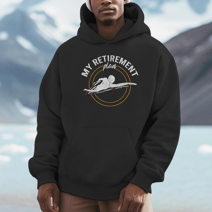 My Retirement Plan Swim Athlete Swimming Grandpa Swimmer Unisex Hoodie