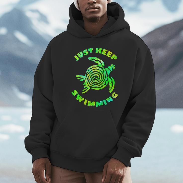 Sea Turtle Just Keep Swimming Ocean Beach Vacation Unisex Hoodie Sea Turtle Just Keep Swimming Ocean Beach Vacation Unisex Hoodie