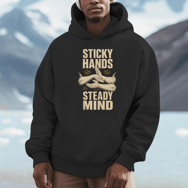 Sticky Hands Steady Mind Muay Thai Boxing Sleeveless Unisex Hoodie