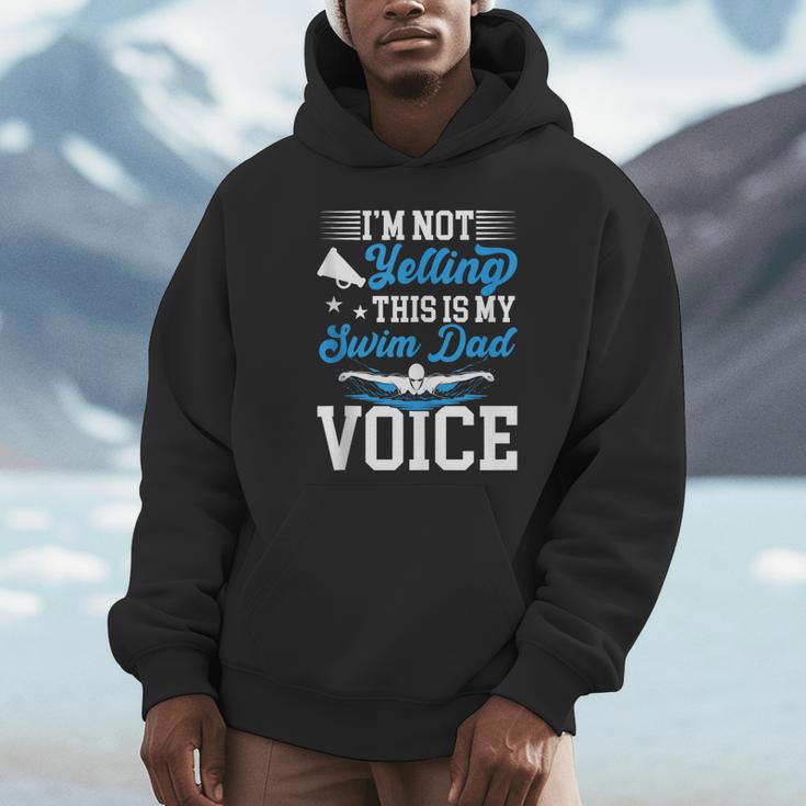 Swim Dad Voice Swimming Dad Of A Swimmer Father Unisex Hoodie