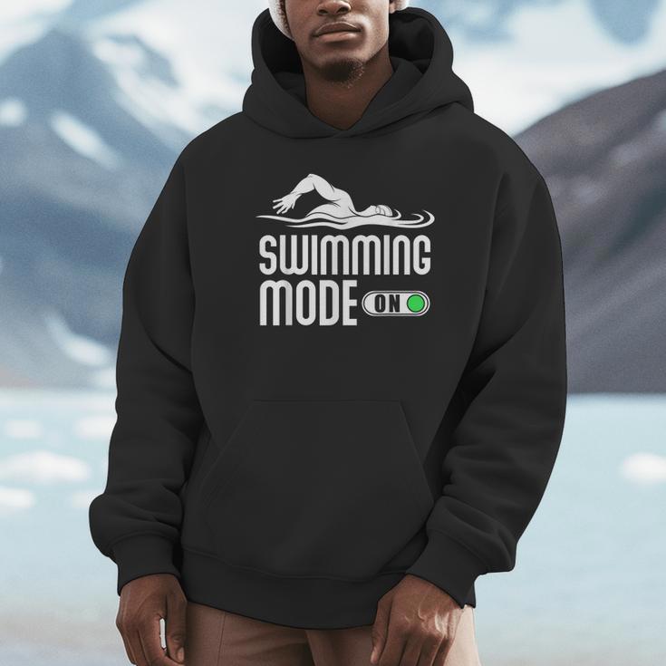 Swim Slogan Funny Swimming Mode On Swim Unisex Hoodie Swim Slogan Funny Swimming Mode On Swim Unisex Hoodie