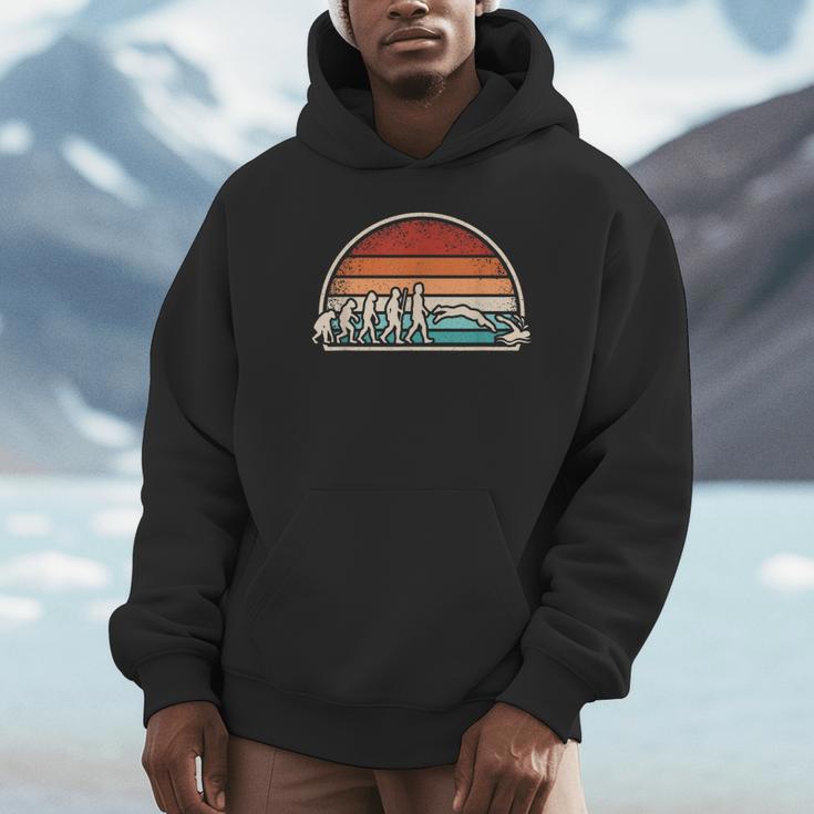 Swimming Evolution Retro Swim Swimmer Men Women Unisex Hoodie Swimming Evolution Retro Swim Swimmer Men Women Unisex Hoodie