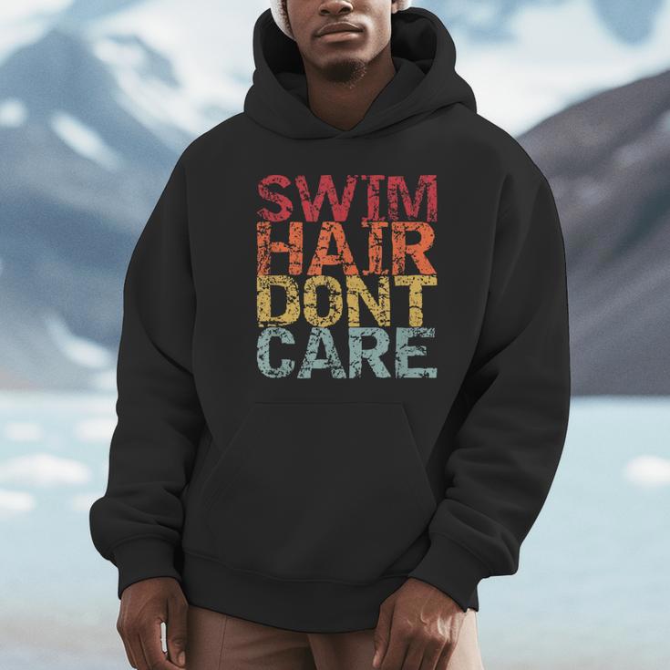 Swimming Pool Diving Sport Swimmer Swim Hair Dont Care Unisex Hoodie