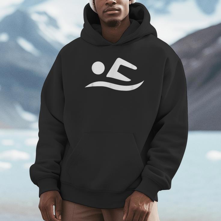 Swimming Silhouette Logo Unisex Hoodie Swimming Silhouette Logo Unisex Hoodie